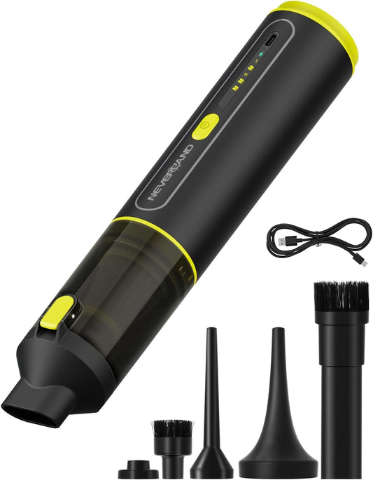 Neverland Cordless Car Vacuum, 20000Pa Handheld Vacuum Cleaner, Metal Body, Blowing & Inflating 4-in-1 Vacuum Cleaner for Car, Office Desk, Keyboards