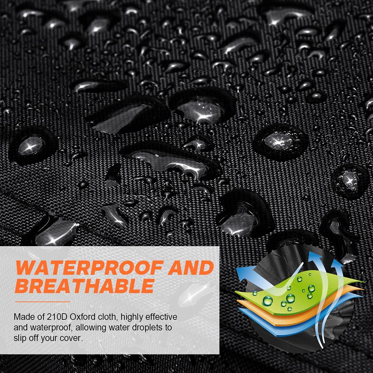 NEVERLAND Jet Ski Cover Suitable for 2 3 Seater Jetski Covers Heavy Duty Waterproof 210D with 2 Air Vent Marine Grade UV Resistant Compatible with Yamaha Sea-Doo Kawasaki Lengths 115'' to 120"
