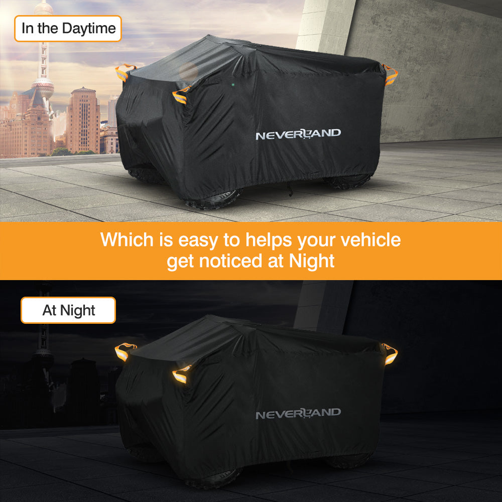 NEVERLAND ATV Cover Waterproof Heavy Duty XL Universal Quad Cover Outdoor Storage Cover 4 Wheeler Rain Cover All Weather for Polaris Sportsman Yamaha Honda Kawasaki Quad Bike