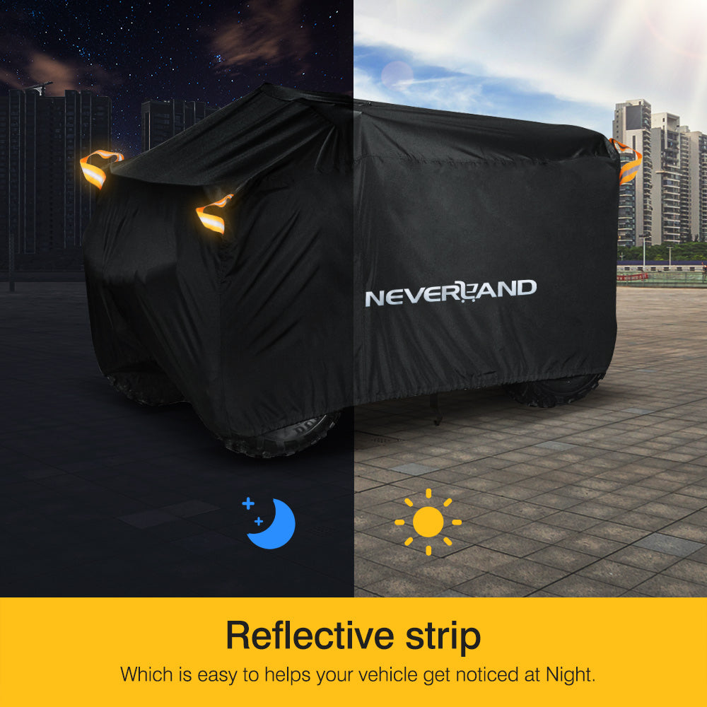 NEVERLAND ATV Cover Waterproof Heavy Duty XL Universal Quad Cover Outdoor Storage Cover 4 Wheeler Rain Cover All Weather for Polaris Sportsman Yamaha Honda Kawasaki Quad Bike