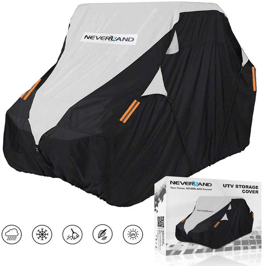 NEVERLAND UTV Cover, Heavy Duty Oxford Material Side by Side Covers for Polaris RZR XP 4 General 4 Ranger Crew Yamaha Can-Am Defender max Kawasaki 4-6 Passenger(Up to 155" L)